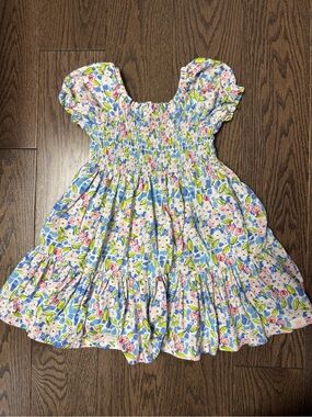 SweetHoney Blue, Pink & Green Floral Smocked Summer Dress size 2T
